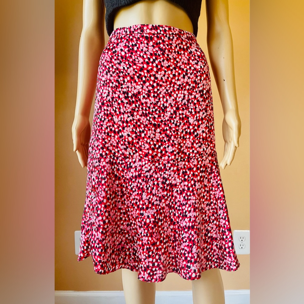 Talbots Red Polka Dot Skirt